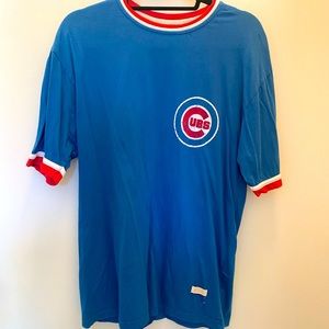 Red Jacket CHICAGO CUBS t-shirt ringer MLB stitched patch baseball ⚾️